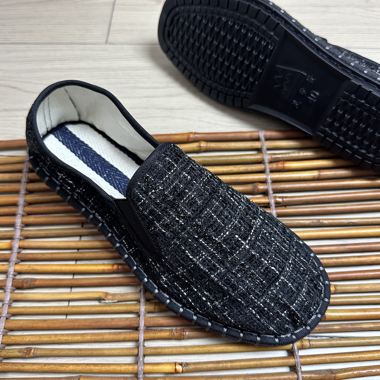 秋季老北京布鞋男舒适散步鞋轻便防滑低帮鞋黑色牛筋底耐磨套脚鞋