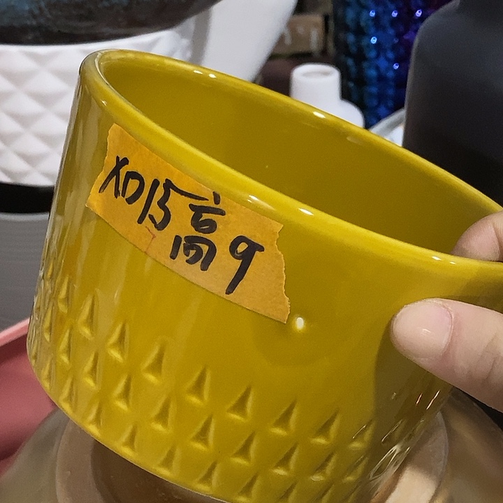 陶盆有孔 瑕疵针孔漏釉介意勿拍外口 15外高9