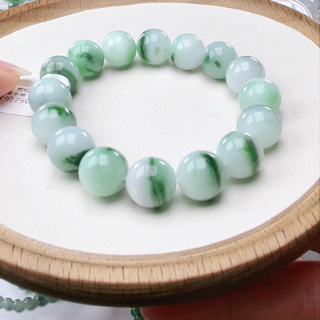 翡翠手串未镶嵌高*手串12.+