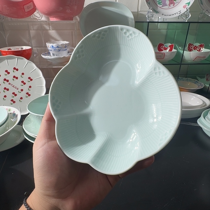 7.5浮雕凉菜盘（影青）联盟陶瓷