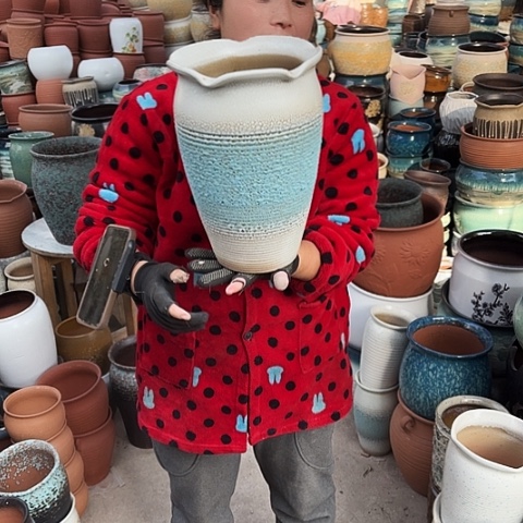 口20高31瑕疵盆子。