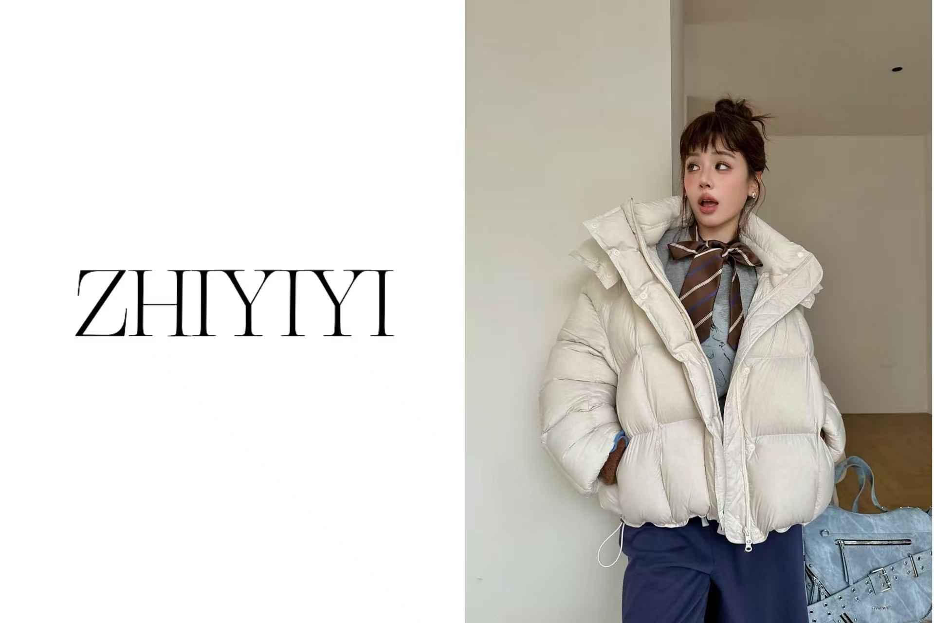【ZHIYIYI】娟子推荐 89616款连帽可拆卸云朵90白鸭绒羽绒服