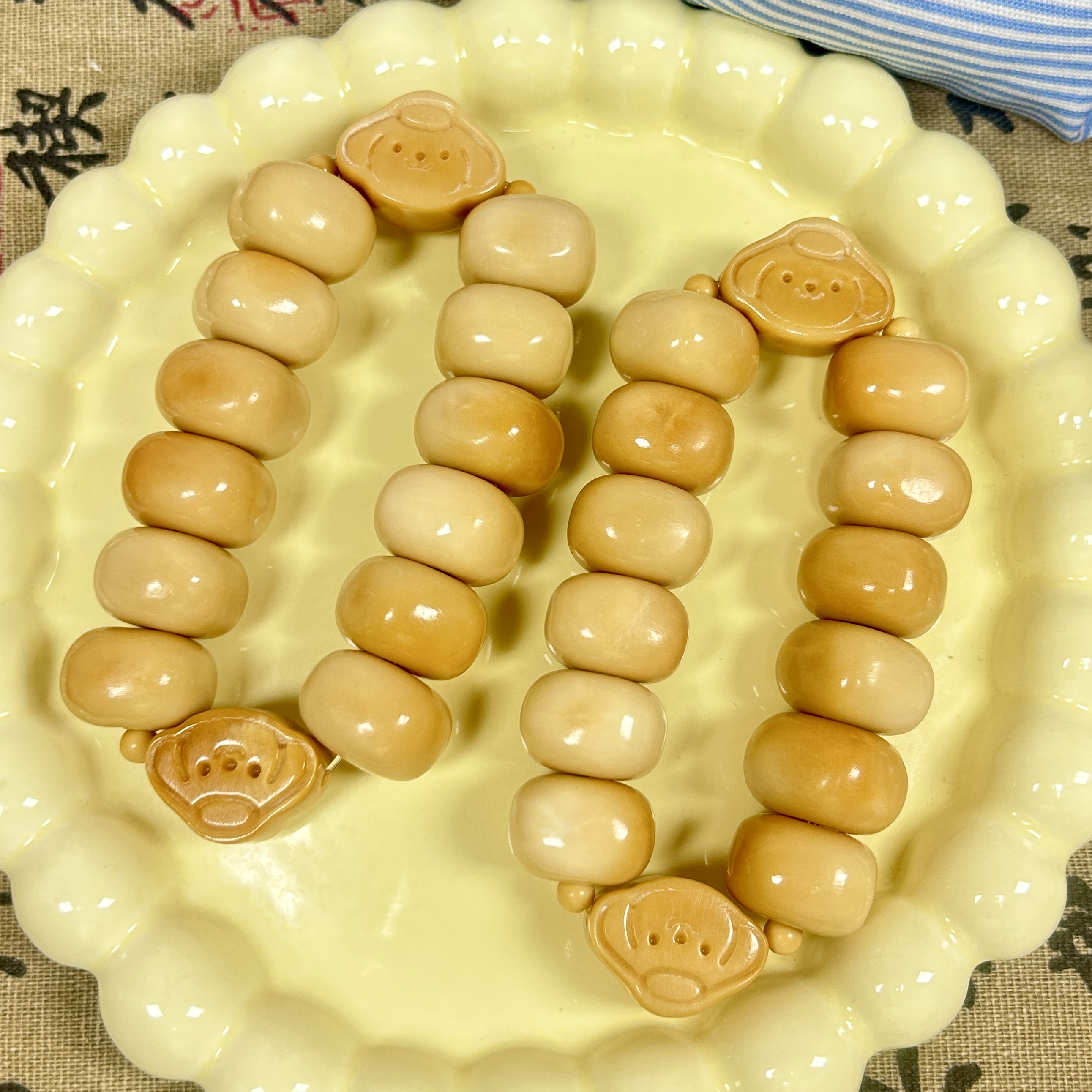 象牙果原果雕刻糖心色小狗饼干藏扣法棍猫藏扣文玩配饰微瑕