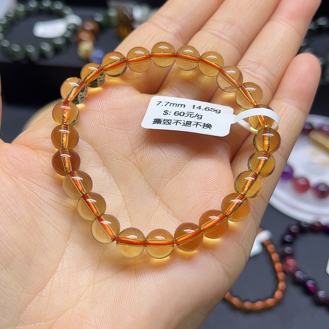 水晶手链未镶嵌天然水晶