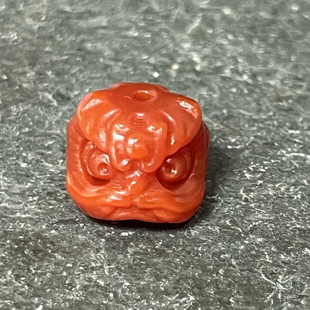 雕刻醒狮头天然南红玛瑙满肉单珠文玩手串金刚菩提蜜手链配饰