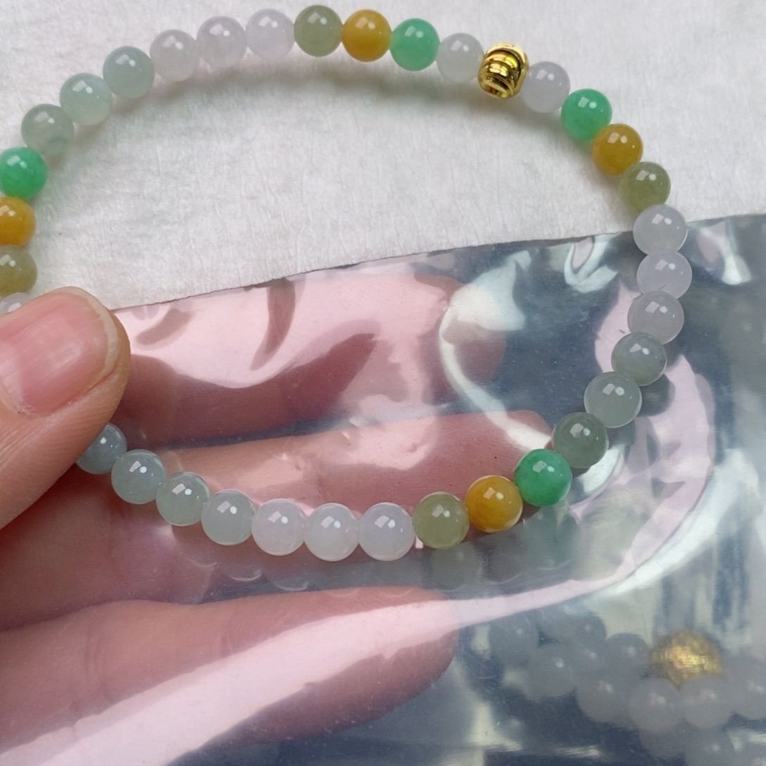 定制翡翠未镶嵌A****）翡翠定制手链