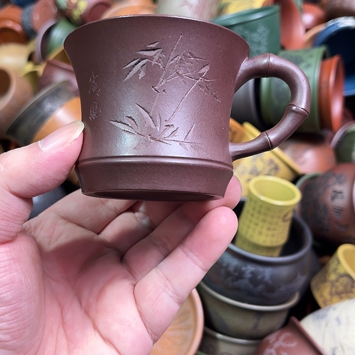 紫砂茶杯全手工紫砂主人杯