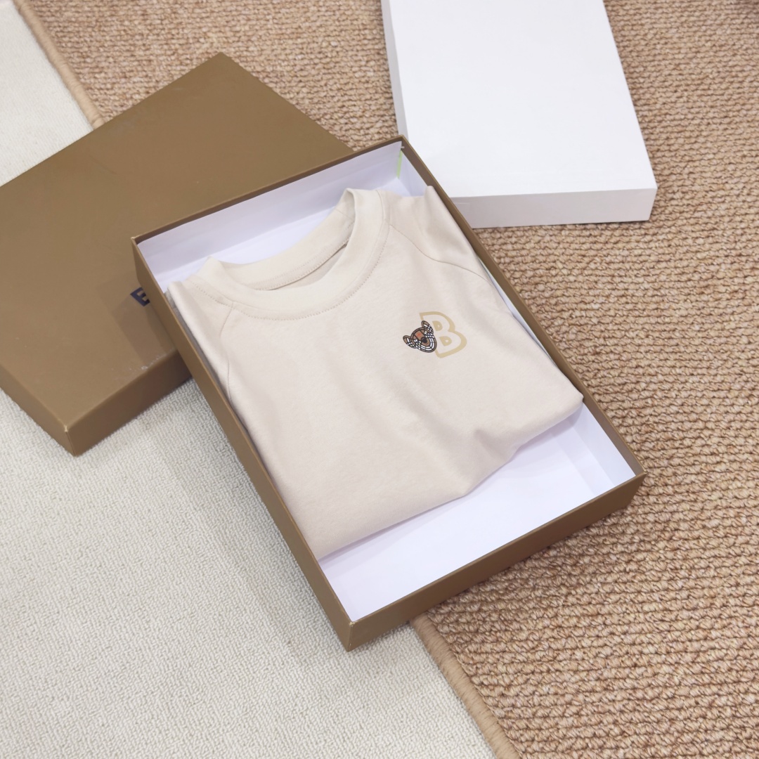 Da&Mai -短袖夏季男女童装潮童穿搭小熊字母百搭格子白色B1短袖