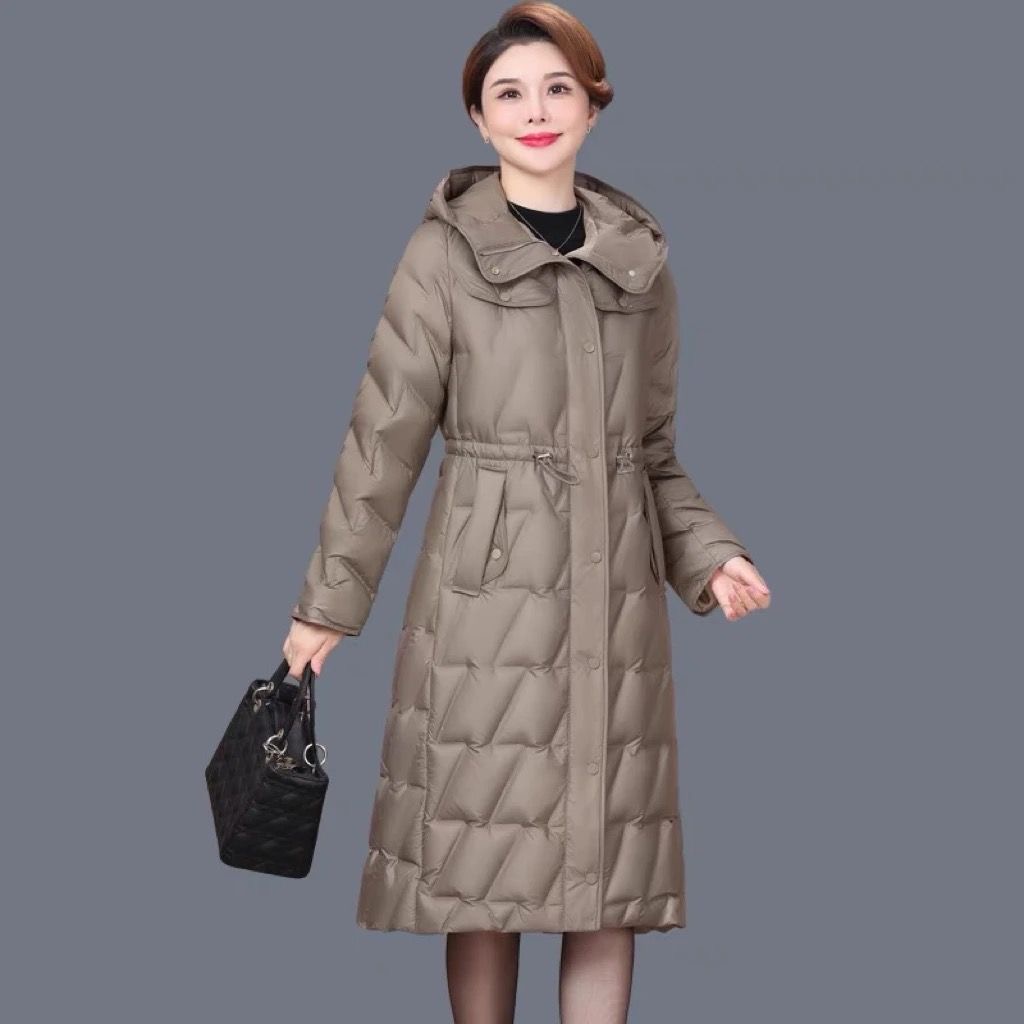 【A1155】2025冬季女士新款时尚气质修身显瘦高端洋气连帽羽绒服