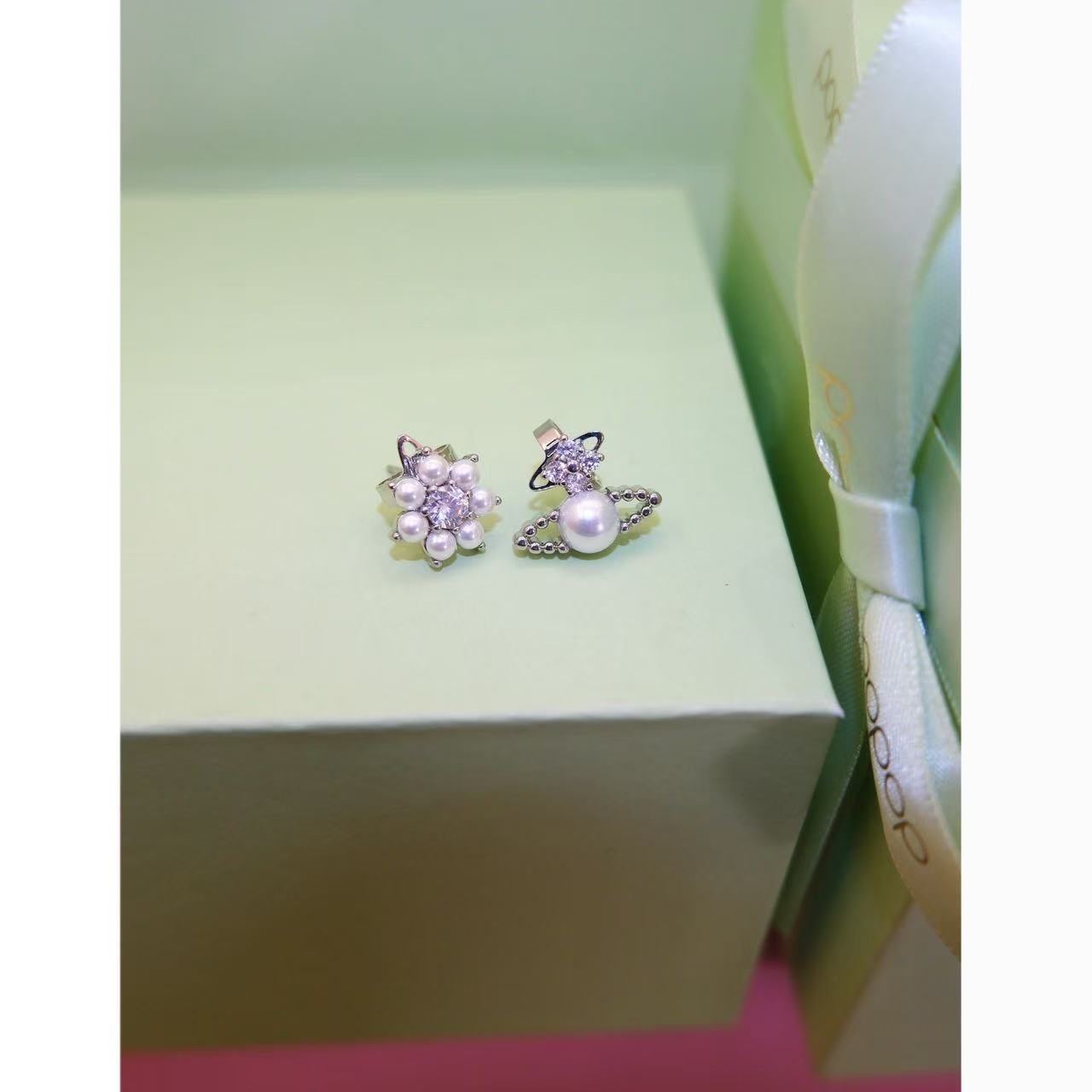 铜合金锆石耳饰 小众设计百搭ins耳饰46561