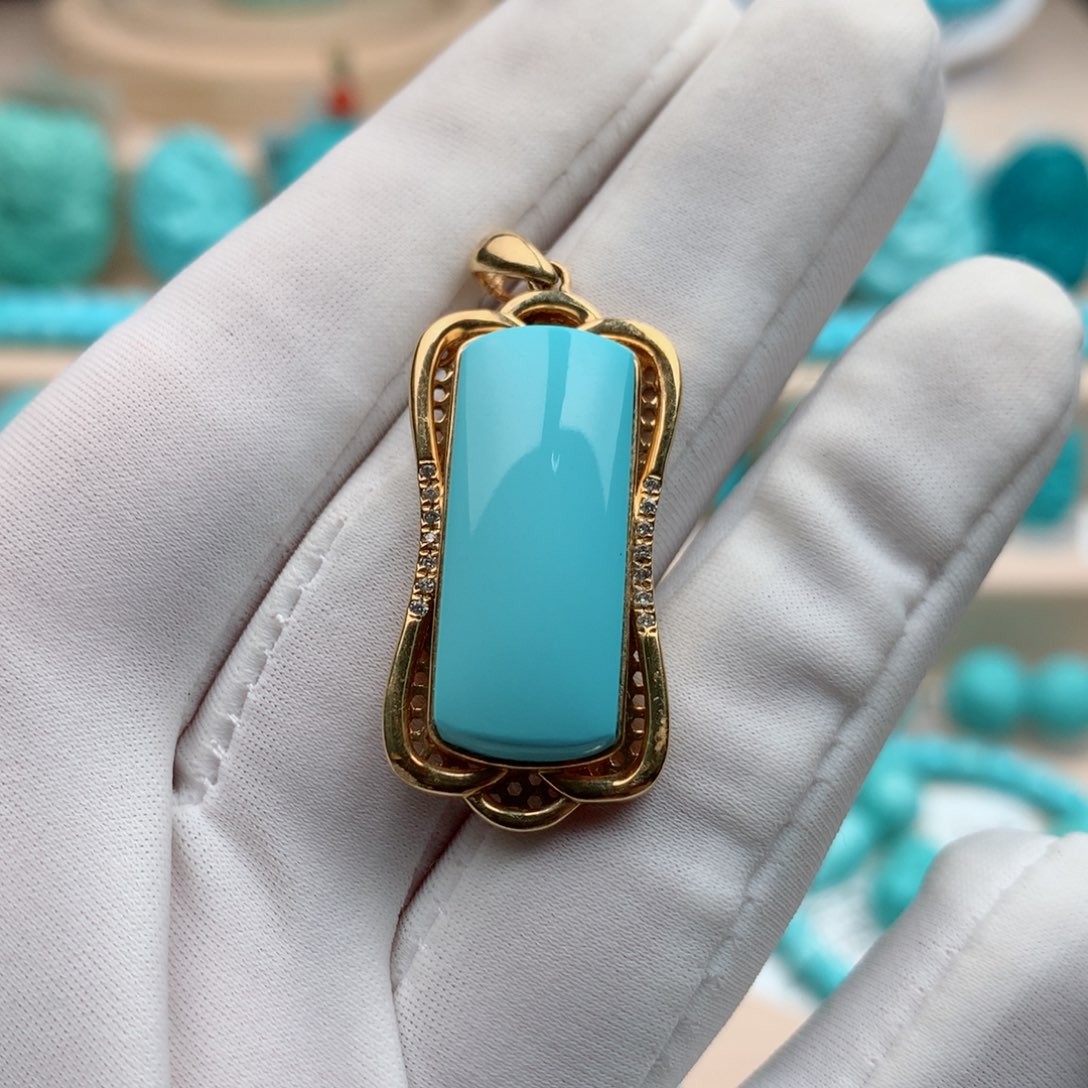 绿松石珠宝奇石未镶嵌7.1克