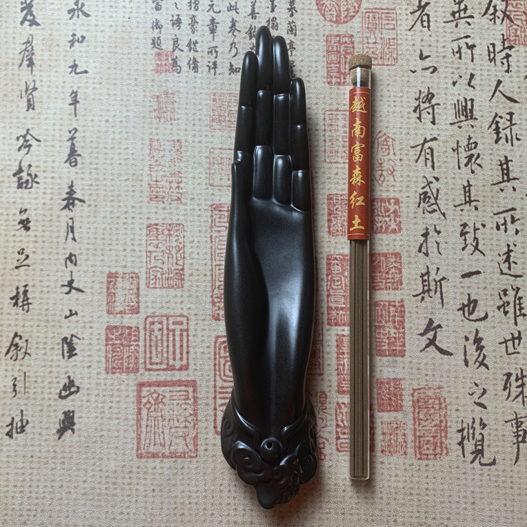 富森红土沉香·线香（无粘粉）10克/管（赠送陶瓷佛手线香炉1只）