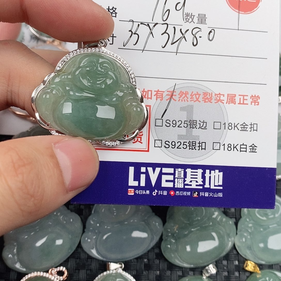 翡翠银S925镶嵌颈饰