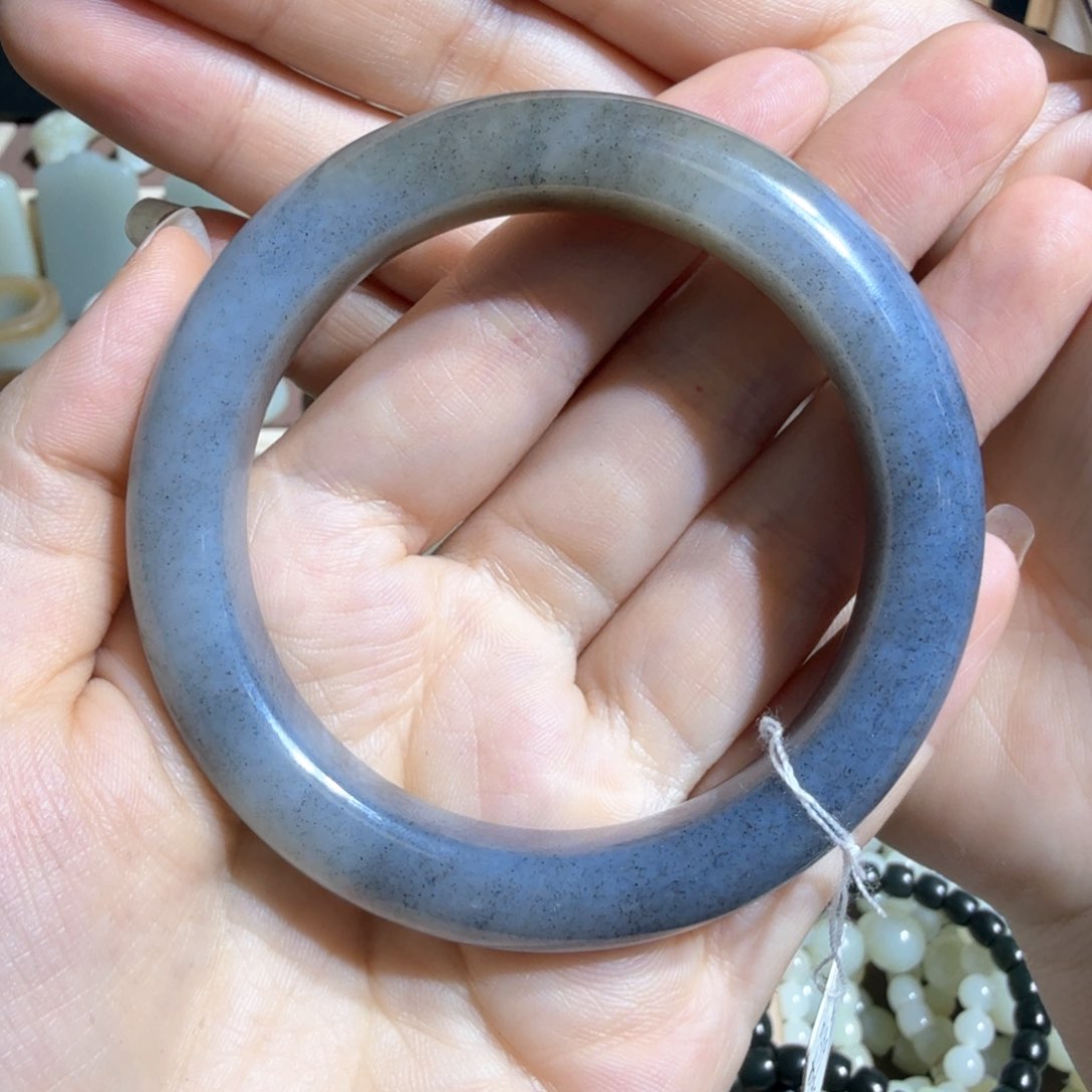 和田玉手镯尺寸47.3未镶嵌