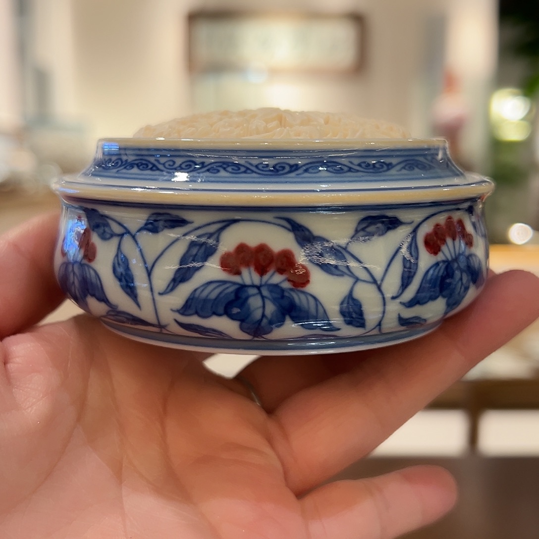 臻玉古坊原矿青花釉里红