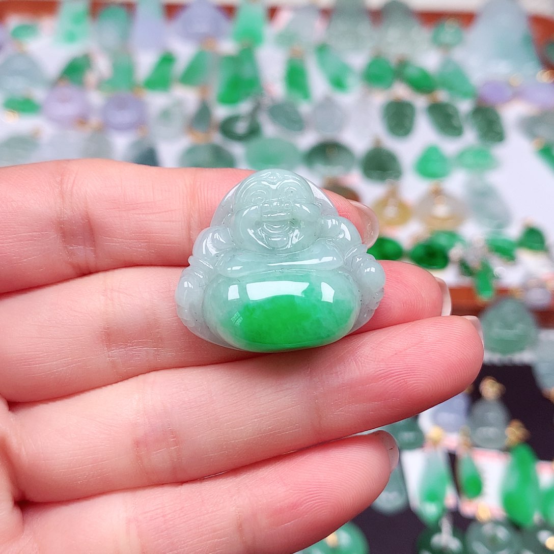 翡翠颈饰未镶嵌天然翡翠A货