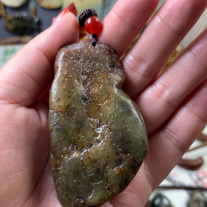 岫岩河磨玉（透闪石质玉）手把未镶嵌
