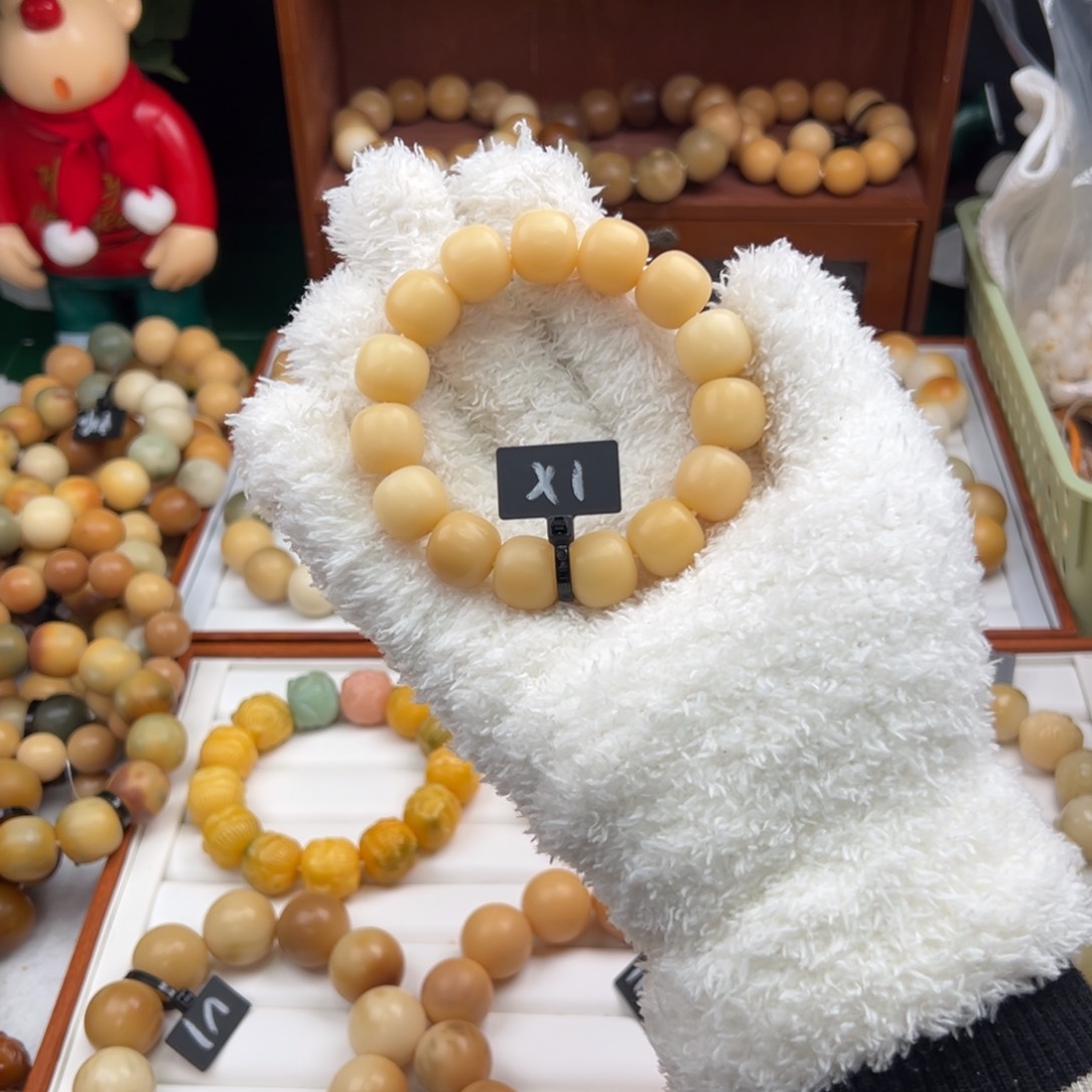 菩提根/象牙果手串卡15瑕疵款1落地果干磨