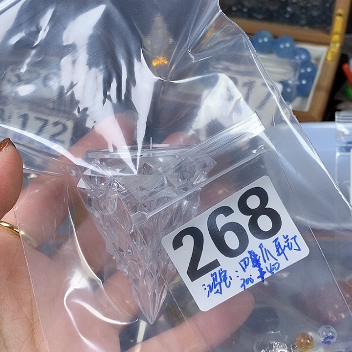 银S925镶嵌珠宝半成品水晶泓**菓