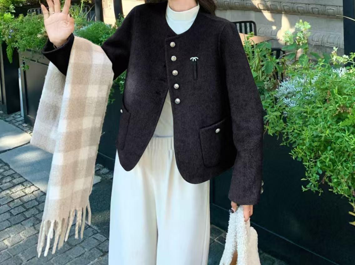 双面羊狨Y1059森系小香风时尚外套