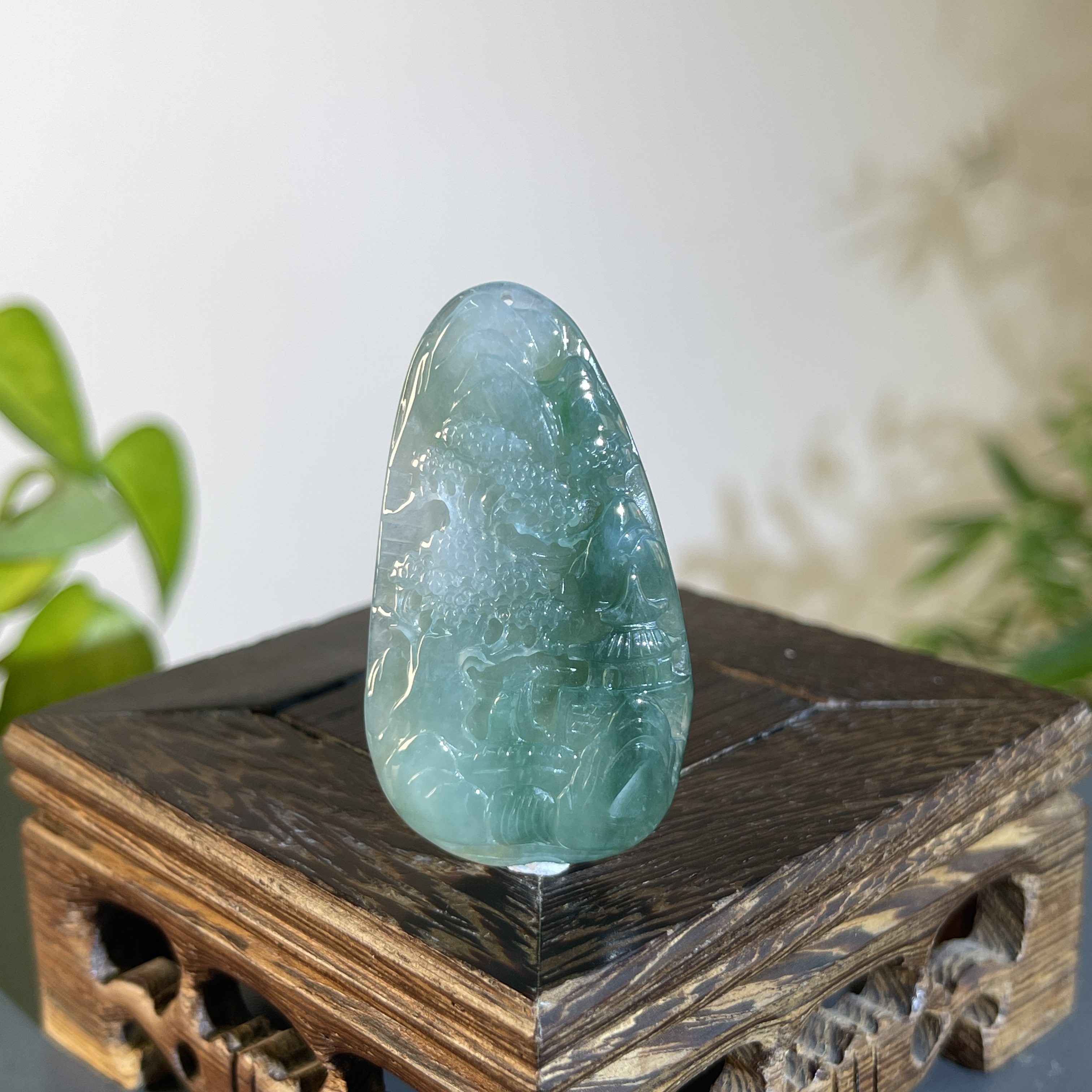 JTW15-103 天然缅甸翡翠A货 山水牌