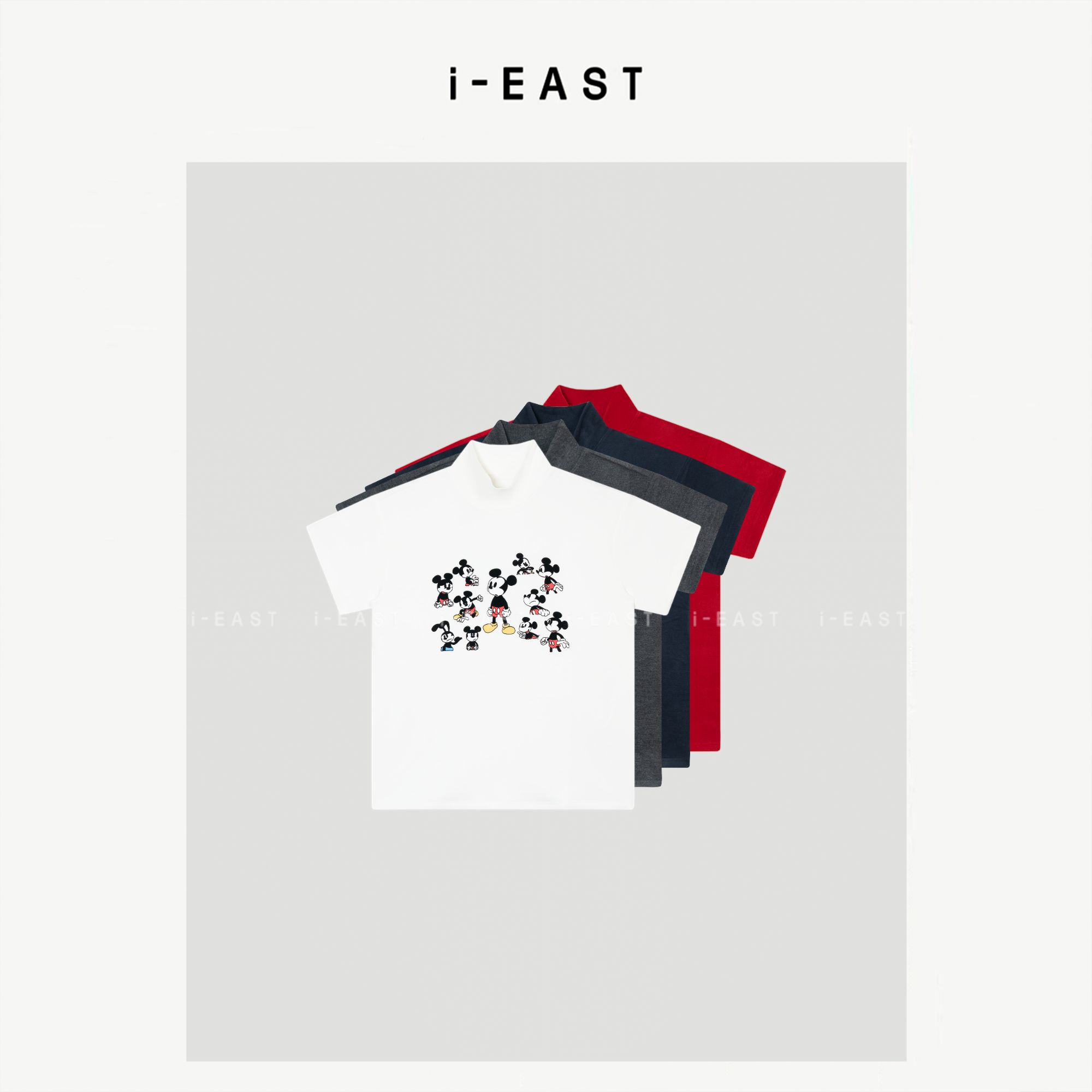 i-EAST 米奇萌鼠~秋冬可爱卡通米老鼠短袖T恤上衣-5D SY9690