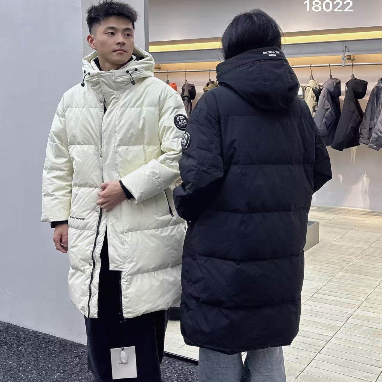 冬季新款男装时尚百搭厚款保暖男女同款羽绒服外套YL18022