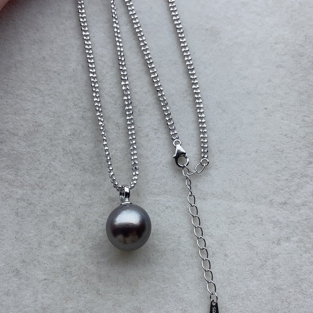 银S925镶嵌海水珍珠套链53