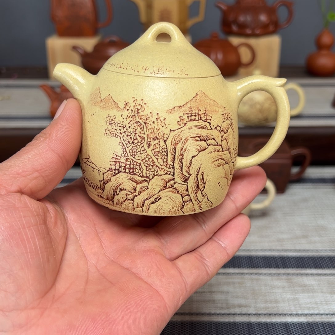 紫砂茶壶薛*林全手工秦权容量220c c