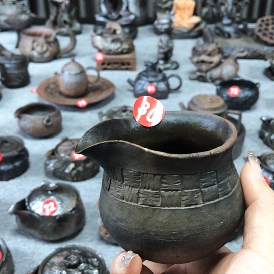 杯中****哥福利全手捏柴烧茶器