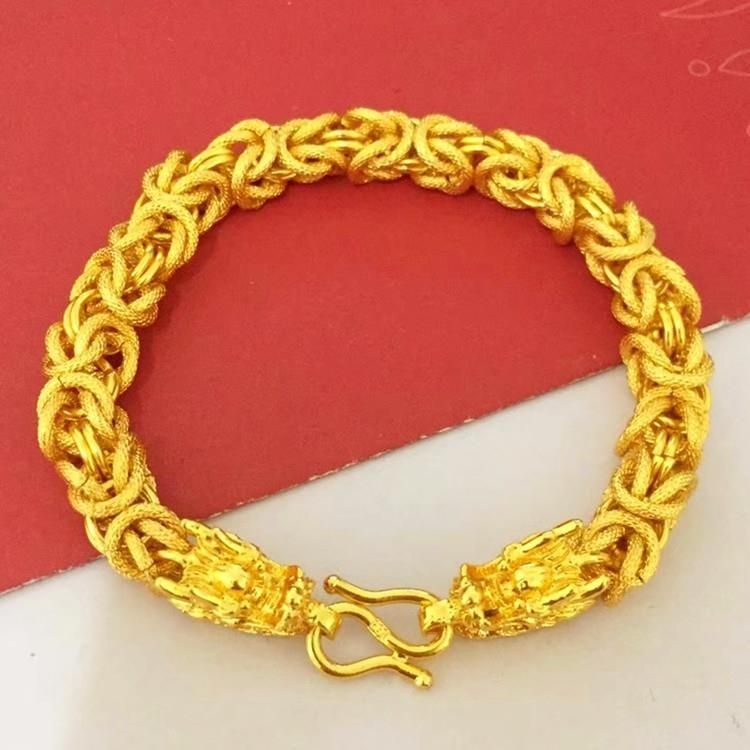 铜合金手链 铜合金龙骨手链（点进选规格）男款霸气磨砂潮男不掉色