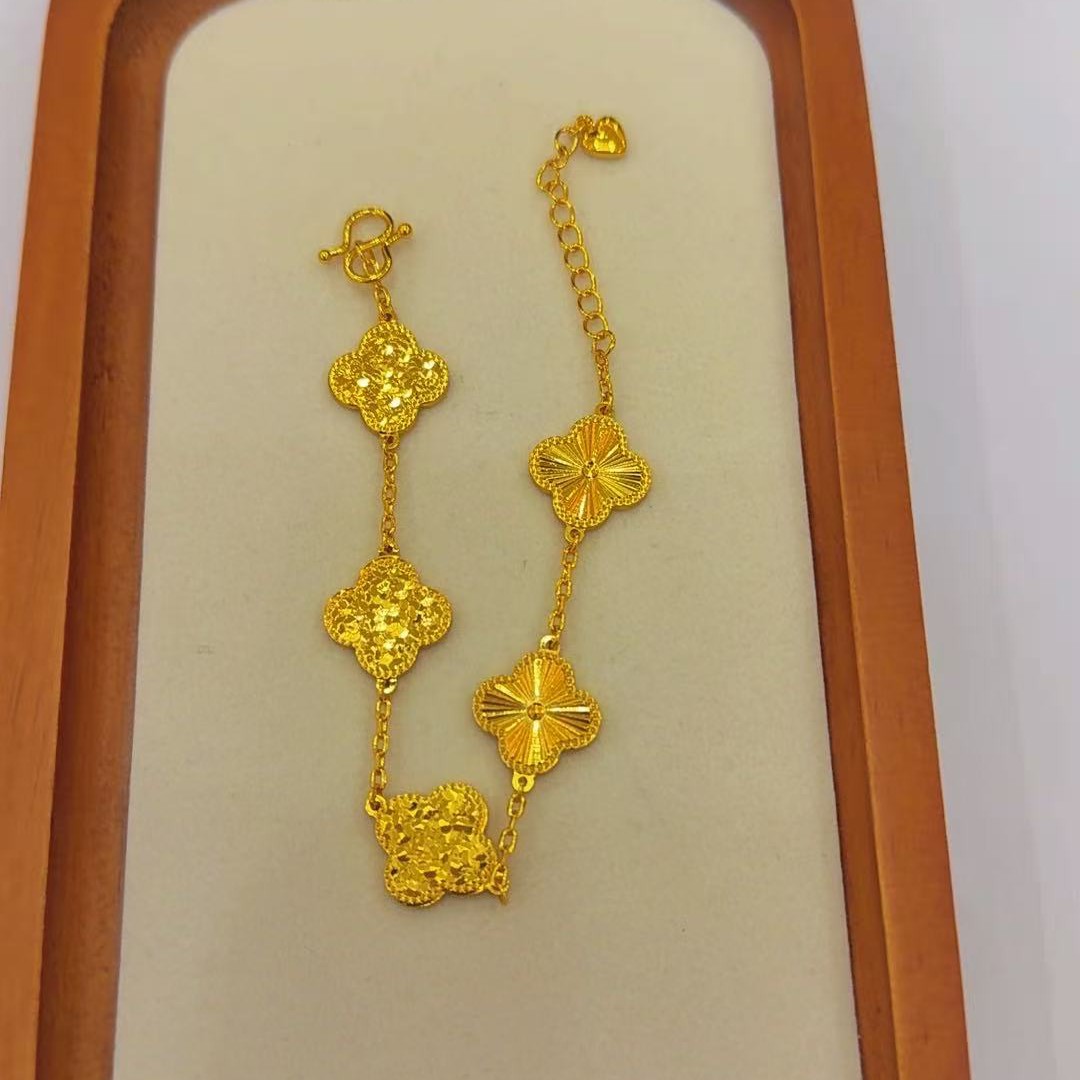 铜合金手链 铜合金手链新款碎冰冰五花手链精美饰品