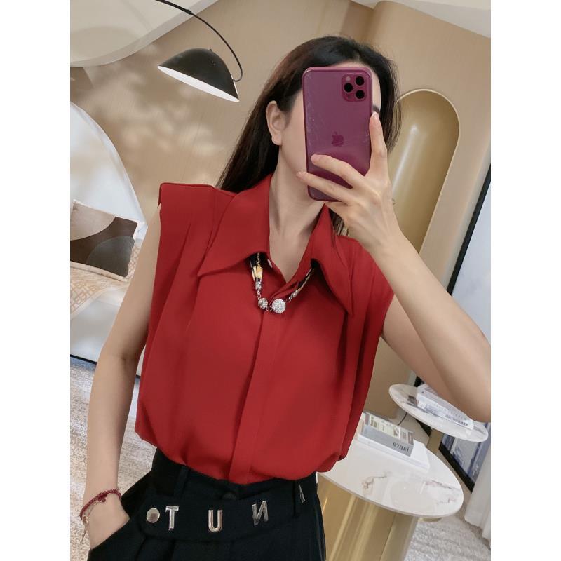 【坎肩衬衫】坎肩袖褶皱设计感衬衫（SJ61）1063