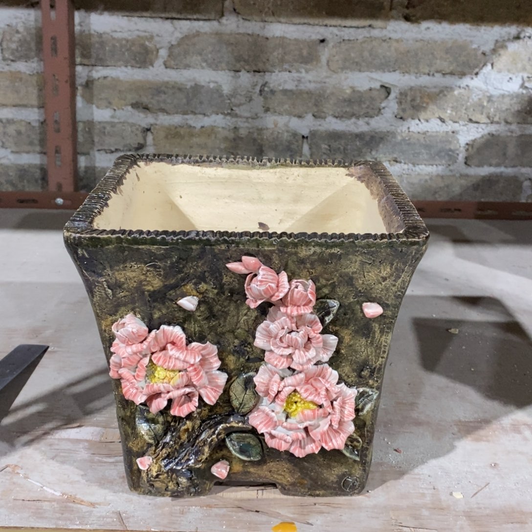 红陶青藤花器多肉花盆