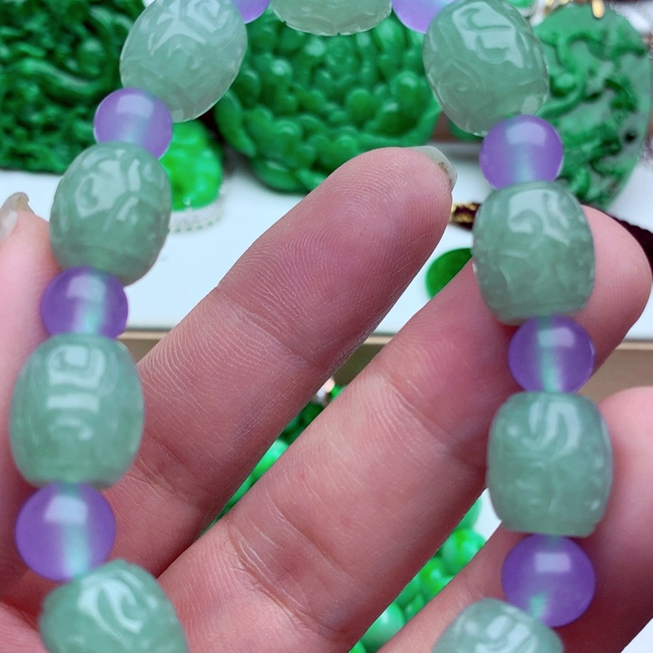 翡翠未镶嵌手链手串