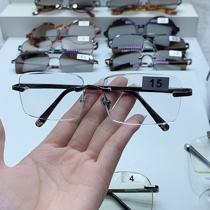 白水晶商务款眼镜15