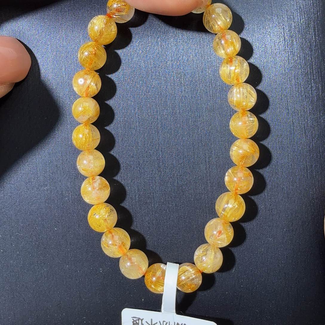 发晶未镶嵌手链天然金发晶