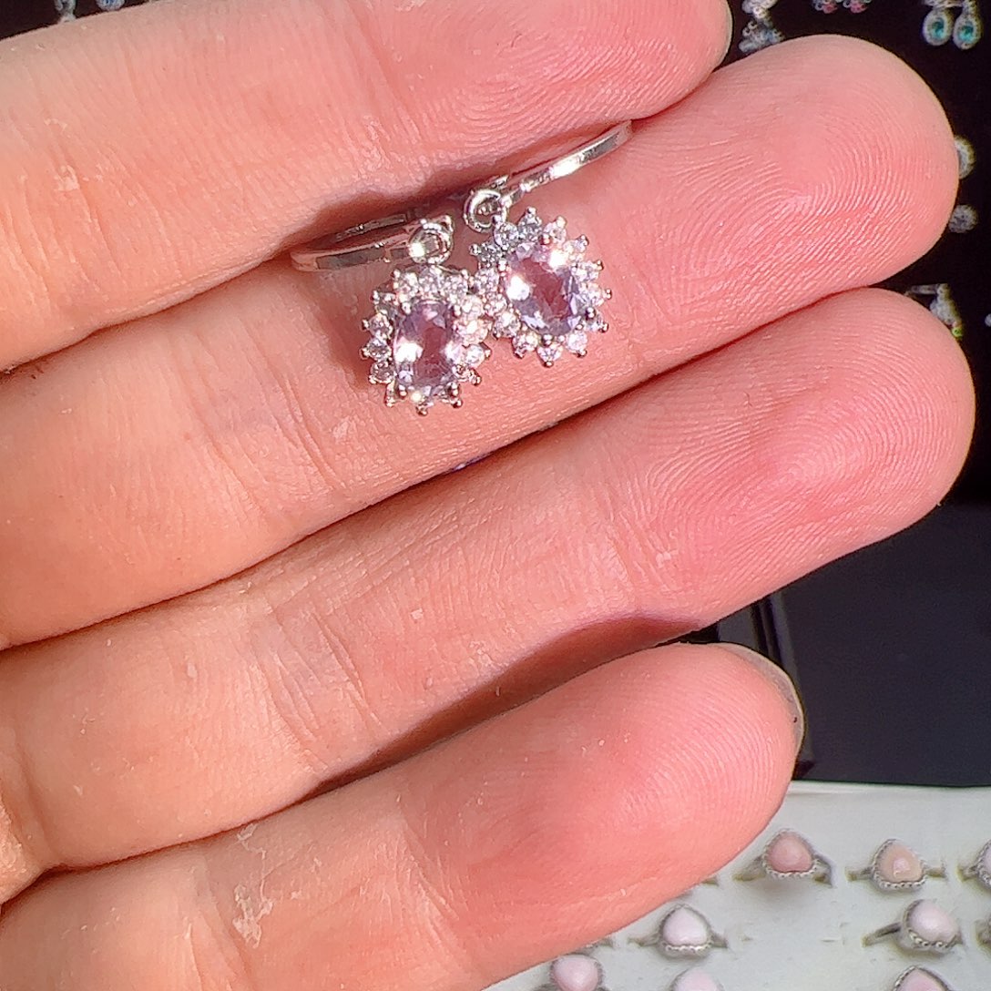 紫晶珠宝半成品银S925镶嵌