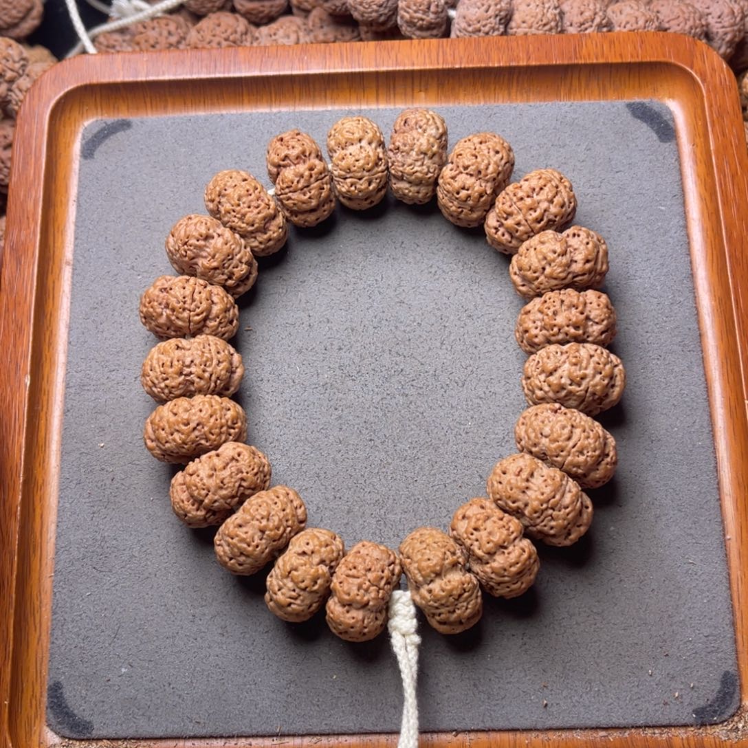 菩提籽类6号金刚菩提梅花夹板手持23