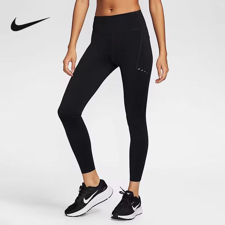 【滔搏联动】Nike耐克女子速干高腰口袋跑步九分紧身裤HJ2253-010