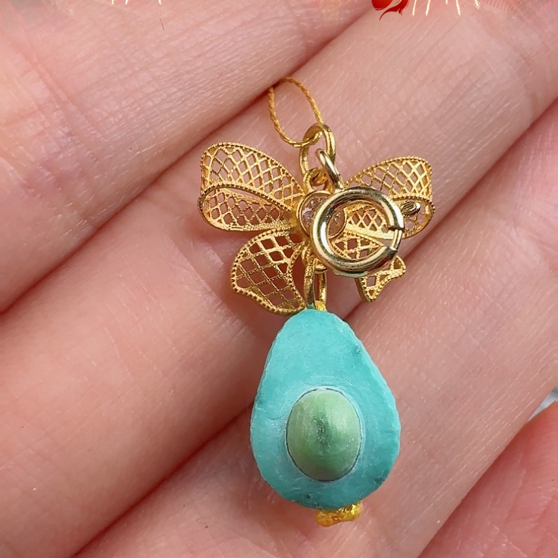 绿松石珠宝奇石18K金镶嵌