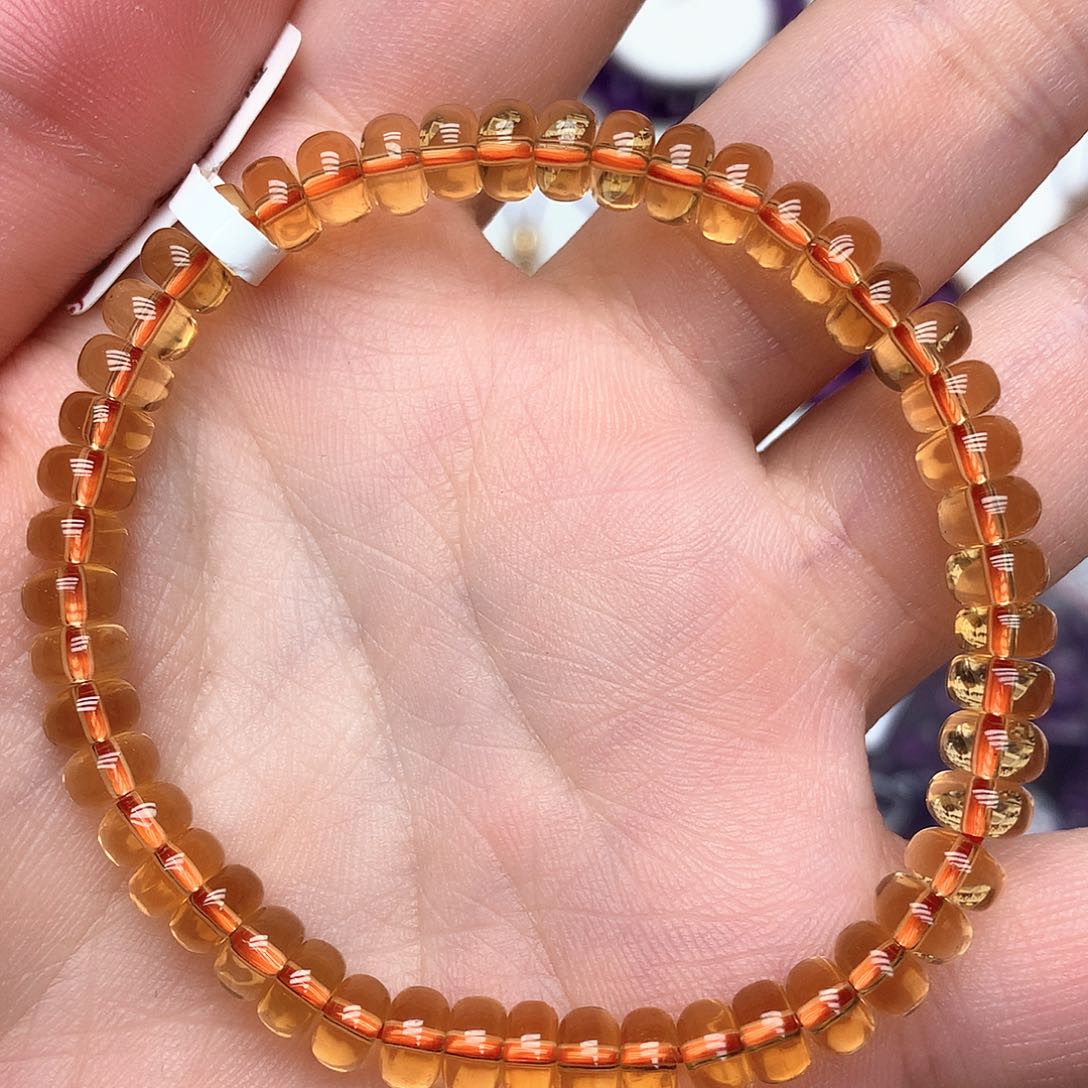 黄晶毕业级手串未镶嵌