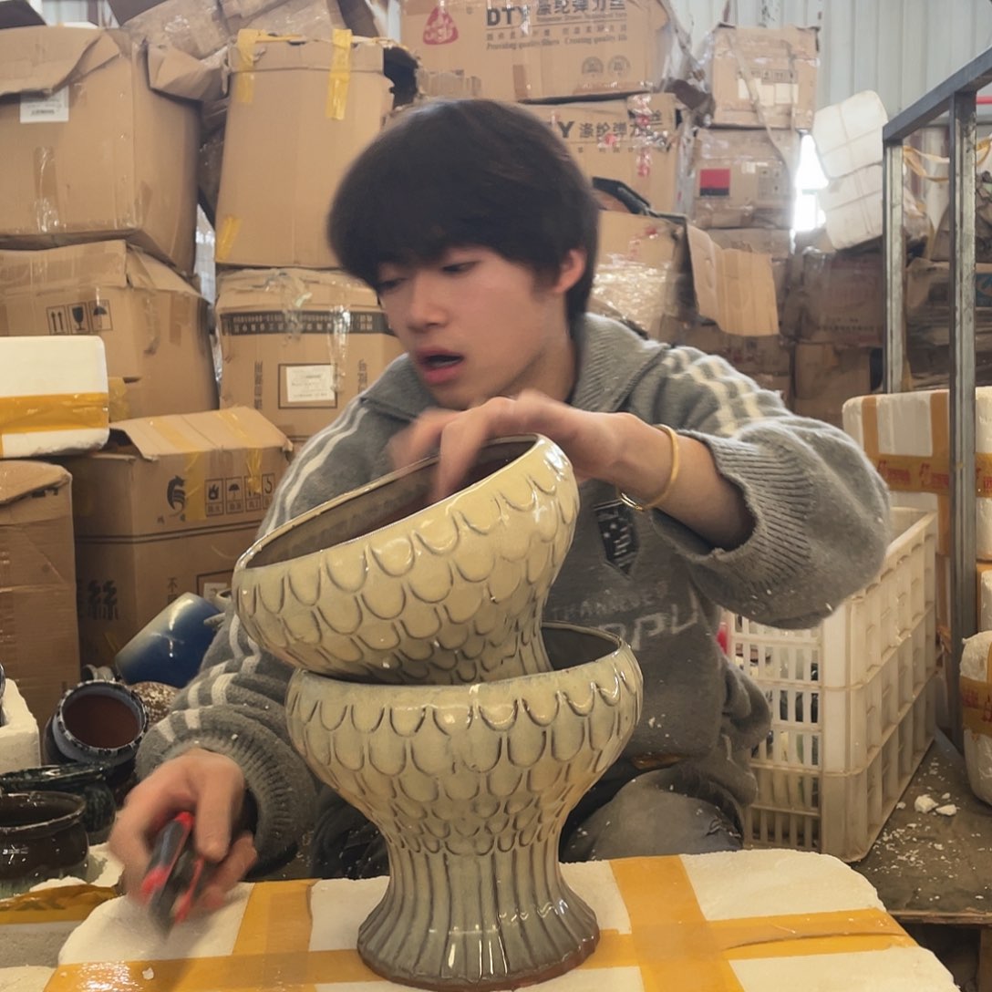 红陶宜兴紫砂花盆