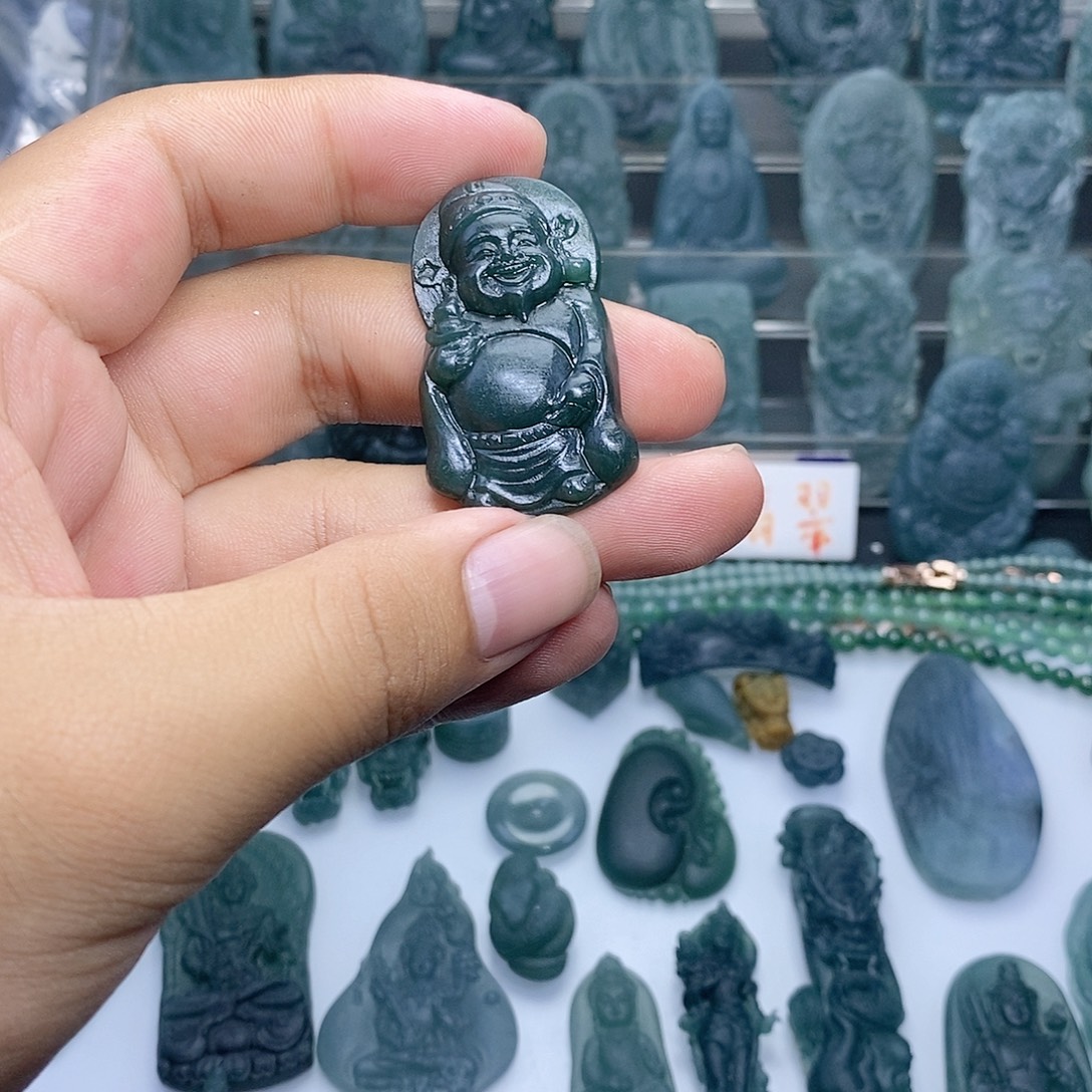 未镶嵌定制翡翠财神