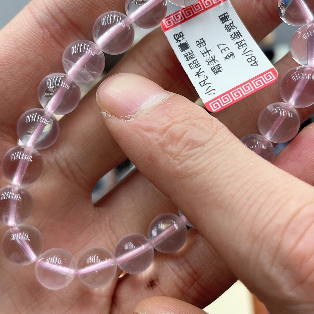 水晶手链未镶嵌星光粉水晶