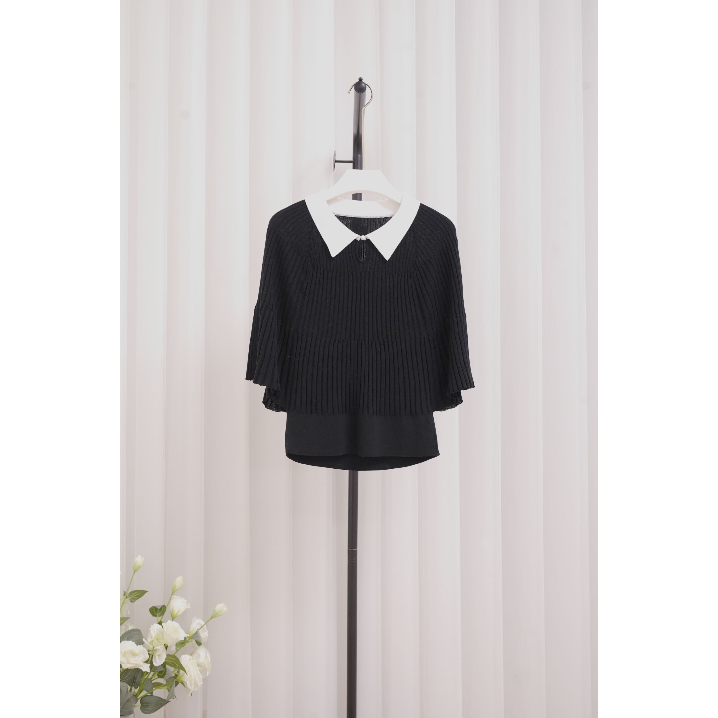 2025文哥工作室新品女夏季高定设计上衣短袖时尚百搭BG-26883