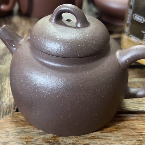 紫砂茶壶天清暗干色乳圆220cc