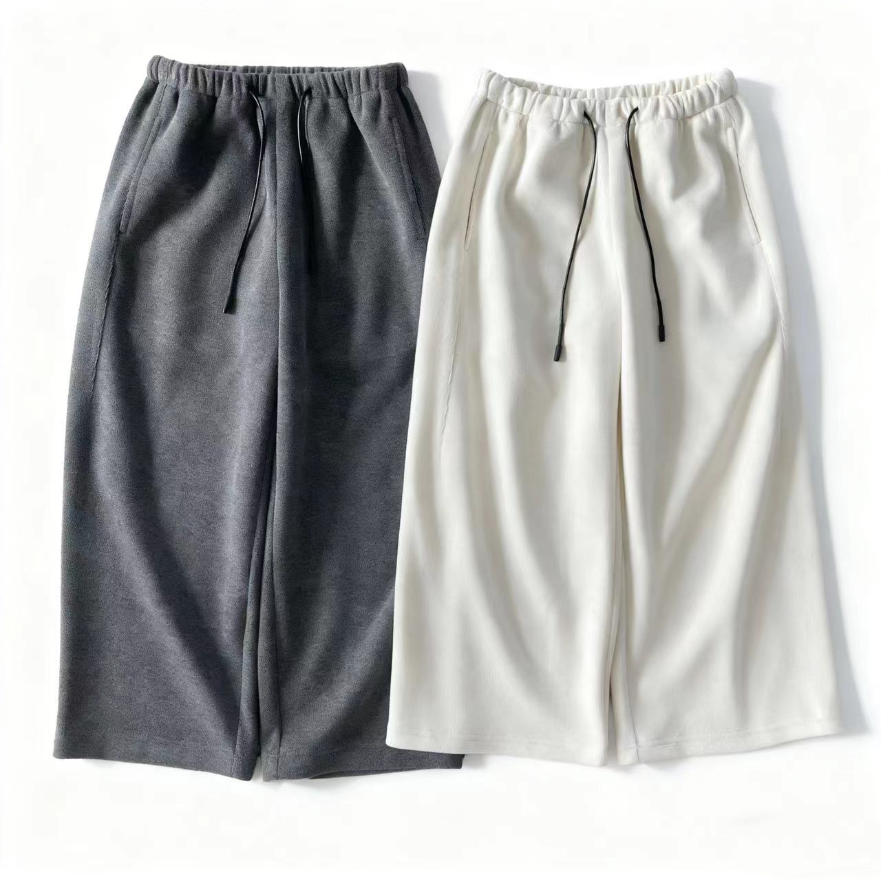 【喜儿定制】早秋新款时尚百搭显瘦简约休闲直筒抽绳裤中大童