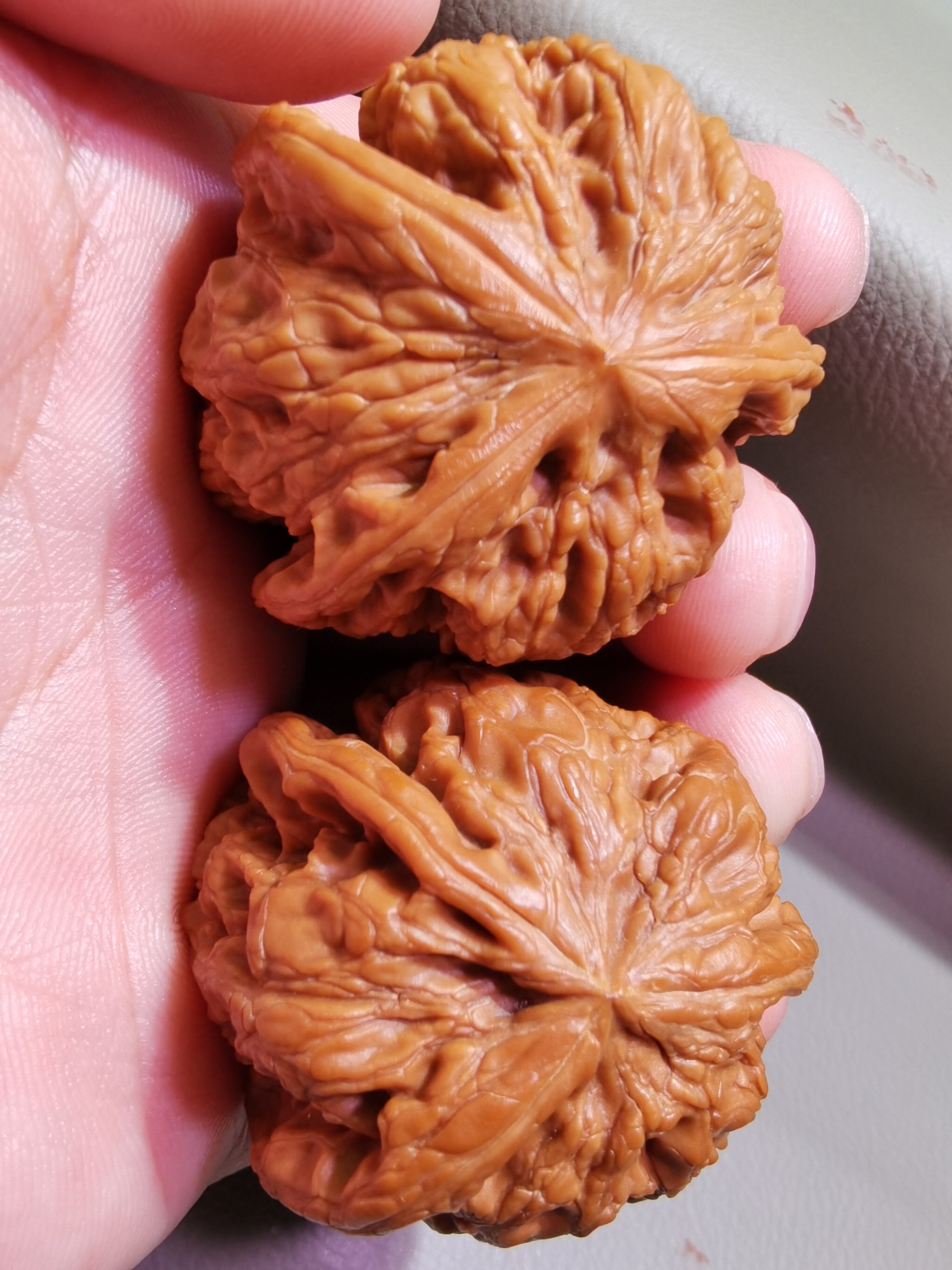 华北将军膀三棱收藏级文玩核桃男士手把件盘它边42高39纯天然