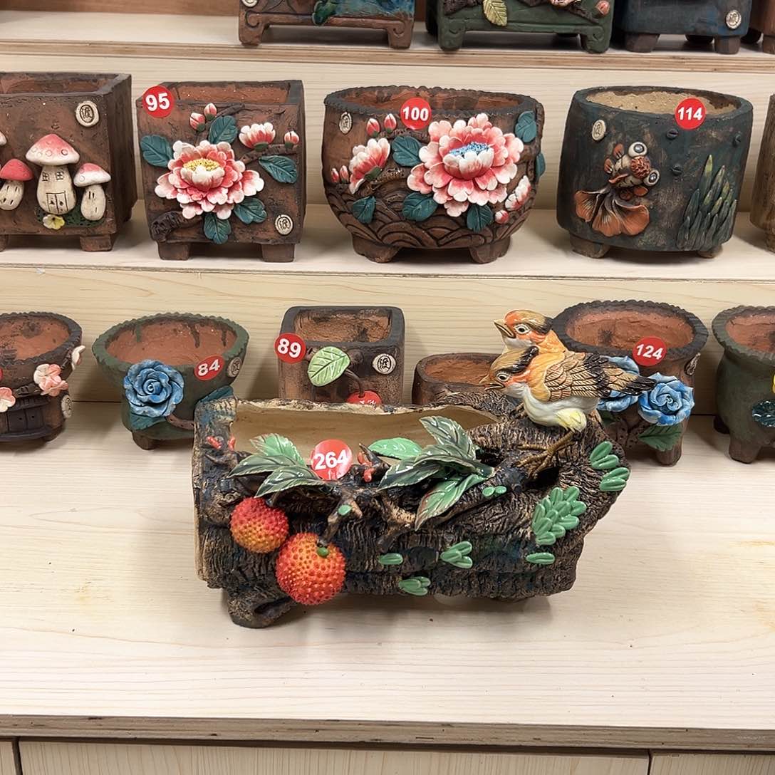 紫砂花盆264号内囗19.5×9外高14